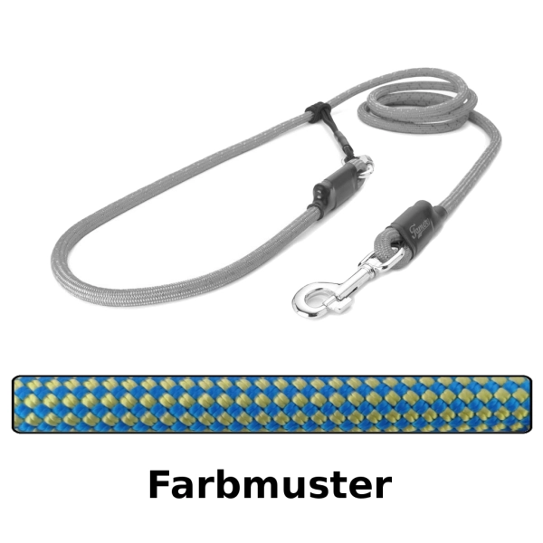 EASYLONG Hundeleine - L - 3,5m - blau und gelb